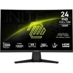 MSI MAG 244C monitor, 59,95cm (23,6), FHD, VA, 180Hz, 1ms, ukrivljen (9S6-3BB31H-027)