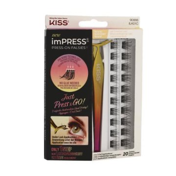 KISS imPRESS Press-on Falsies Natural Set umetne trepalnice v čopkih 20 kos