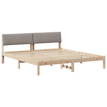 Vidaxl Kovinska posteljna konstrukcija Rjava in taupe 200 x 200 cm