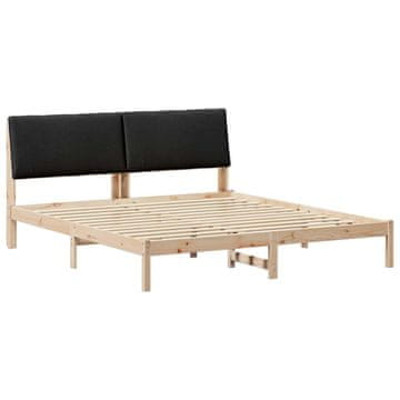 Vidaxl Kovinska posteljna konstrukcija Rjava in črna 200 x 200 cm