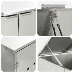 Vidaxl Shranjevanje kolesnega zaboja za 3 zaboje 340 x 77.5 x 115.5 cm