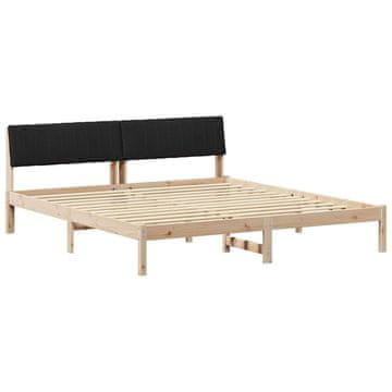 Vidaxl Kovinska posteljna konstrukcija Rjava in črna 180 x 200 cm