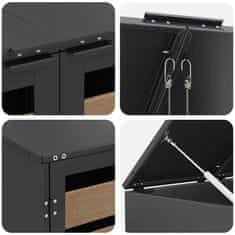 Vidaxl Shranjevanje kolesnega zaboja za 3 zaboje 340 x 77.5 x 115.5 cm