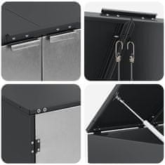 Vidaxl Shranjevanje kolesnega zaboja za 3 zaboje 340 x 77.5 x 115.5 cm