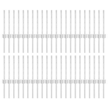 Vidaxl Ograjni stebri 44 pcs srebrna 80 cm Jeklo