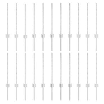 Vidaxl Steber ograje. 22 pcs srebrna 100 cm Jeklo