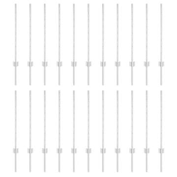 Vidaxl Steber ograje. 22 pcs srebrna 120 cm Jeklo