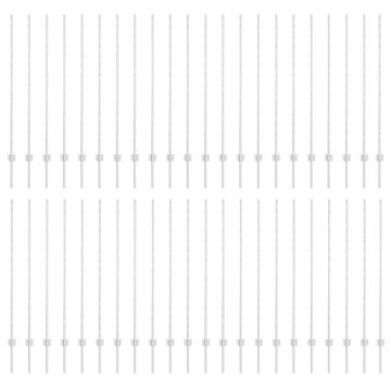 Vidaxl Ograjni stebri 88 pcs srebrna 180 cm Jeklo