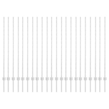 Vidaxl Steber ograje. 22 pcs srebrna 180 cm Jeklo