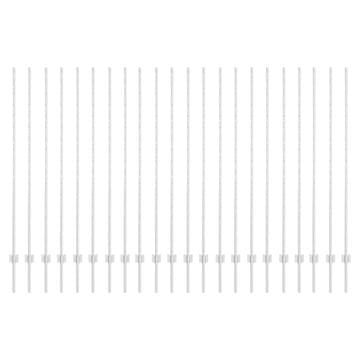 Vidaxl Steber ograje. 22 pcs srebrna 200 cm Jeklo