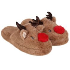sarcia.eu Severni jelen NEKLJUVNE ženske copate za dom, TOPLE, MEHKE, KOSMATE copate za dom, praznične 36-37 EU