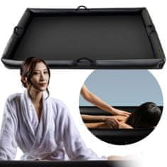 sarcia.eu OHASHI Vodoodporna vzmetnica z masažnimi ročaji, napihljiva, trpežen PVC, črna 205x156x12 cm