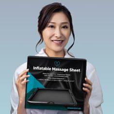 sarcia.eu OHASHI Vodoodporna vzmetnica z masažnimi ročaji, napihljiva, trpežen PVC, črna 205x156x12 cm