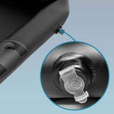 sarcia.eu OHASHI Vodoodporna vzmetnica z masažnimi ročaji, napihljiva, trpežen PVC, črna 205x156x12 cm