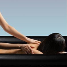 sarcia.eu OHASHI Vodoodporna vzmetnica z masažnimi ročaji, napihljiva, trpežen PVC, črna 205x156x12 cm