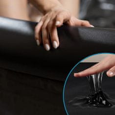 sarcia.eu OHASHI Vodoodporna vzmetnica z masažnimi ročaji, napihljiva, trpežen PVC, črna 205x156x12 cm