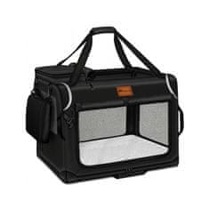 Tresko Prevozna škatla za pse in mačke 102x69x69 cm Črna