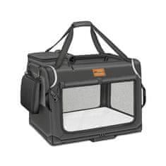 Tresko Prevozna škatla za pse in mačke 83x58x58 cm Siva