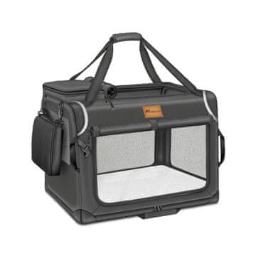 Tresko Prevozna škatla za pse in mačke 70x52x52 cm Siva