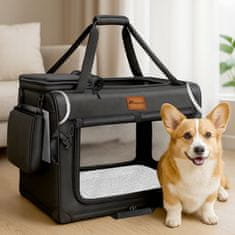 Tresko Zaboj za pse in mačke 92x63x63 cm Siva