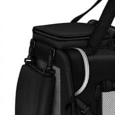 Tresko Prevozna škatla za pse in mačke 102x69x69 cm Črna