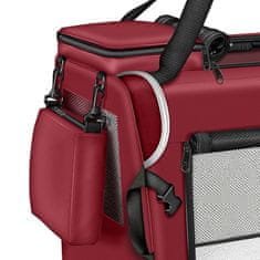 Tresko Prevozna škatla za pse in mačke 70x52x52 cm Rdeča