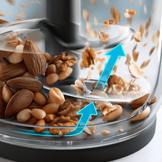 Philips Serija 3000 sekljalnik, 1 L, 450 W, črni (HR1507/00)