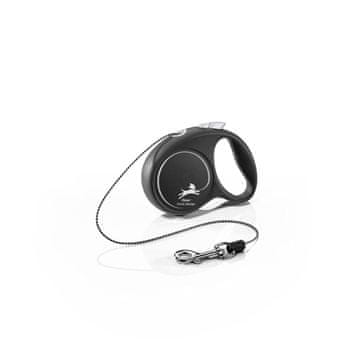 Flexi Leash Black Design XS kabel 3m črno-srebrni