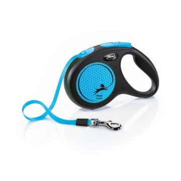 Flexi Pas Leash Neon M 5m črno-modra