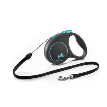 Flexi Leash Black Design S kabel 5 m črno-modra