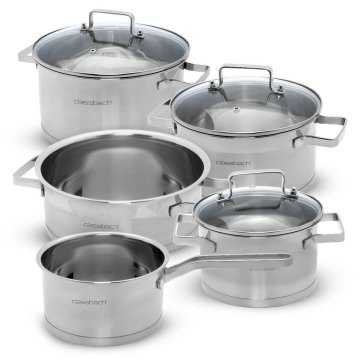 Set posode C-KTS / 8-delni / indukcija / inox, steklo