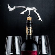 Odpirač za steklenico Luxury Line 11,5x8,5cm / črn / nerjaveče jeklo, les