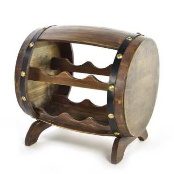 Mhome Stojalo za steklenice v obliki soda 23x27xh39cm / les