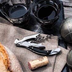 Odpirač za steklenico Luxury Line 11,5x8,5cm / črn / nerjaveče jeklo, les