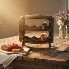 Mhome Stojalo za steklenice v obliki soda 23x27xh39cm / les