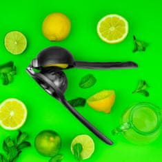 Ročni stiskalec limon Smokey Grey 22cm / siv / inox