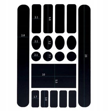 Korbi ZAŠČITNE NALEPKI ZA KOLO – ČRNA OSNOVNA ZAŠČITA OKOLI VERIGE, 20 KOM