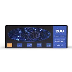 Denis 200 Svetilka, riž, modra, 8 funkcij