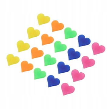 Korbi Barvni okrasni krogci za špice kolesa – srčki, komplet 36 kosov