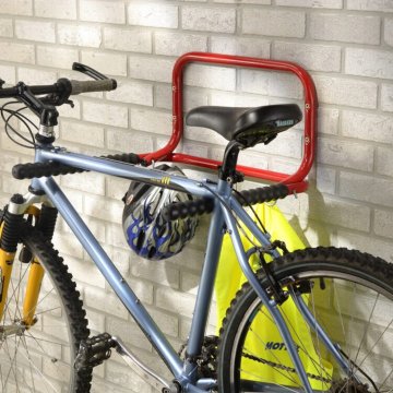 Korbi Stenski nosilec za kolo – zložljiv, močan do 40 kg, rdeč