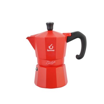 Forever Moka Pots Kafetiera Miss Prestige Rdeča / za 2 skodelici / aluminij / indukcija