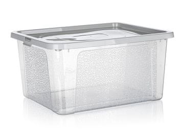 BRILANZ Škatla za shranjevanje MULTIBOX 20l, 40x33x20cm, pokrov, sponka, plastika