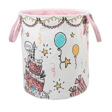 LIVEFY koš za igrače / perilo PartyPop 36×40 cm, bel