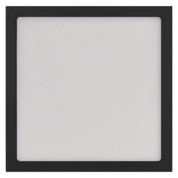 Emos LED panel NEXXO,nadometni, kvadratni, črn, 12,5W, nastavljiva CCT