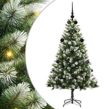 Vidaxl Umetna zložljiva božična jelka s snežno oblogo 150 cm