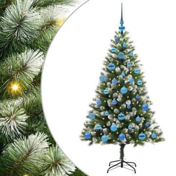 Vidaxl Umetna zložljiva božična jelka s snežno oblogo 150 cm