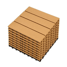 Smania Povezljive PVC plošče z imitacijo lesa – 12x (30x30cm) DeckLock - Svetlo rjava | Talne ploščice z imitacijo lesa | Klik sistem