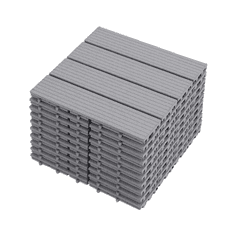 Smania Povezljive PVC plošče z imitacijo lesa – 12x (30x30cm) DeckLock - Siva | Talne ploščice z imitacijo lesa | Klik sistem