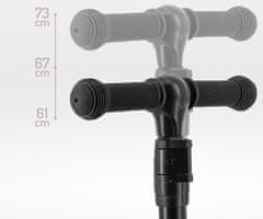 MoMi SAN otroški skiro, zložljiv, 3 kolesa, LED osvetlitev, črn