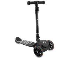 SAN otroški skiro, zložljiv, 3 kolesa, LED osvetlitev, črn